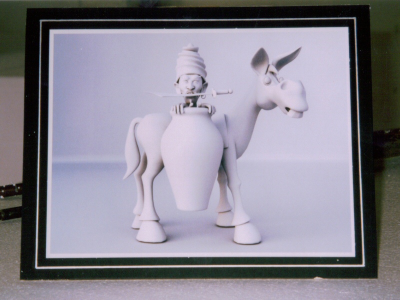 Photo - Original 3D concept design for donkey and thief (by Graham Ogden) - Ali Baba 2005 - Blackpool Illuminations Gallery - © Sarah Myerscough