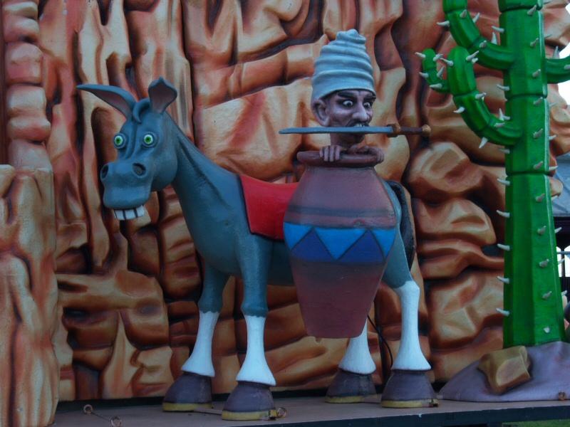Photo - Detail of thief on a different donkey during 2006 season - Ali Baba 2005 - Blackpool Illuminations Gallery - © Sarah Myerscough