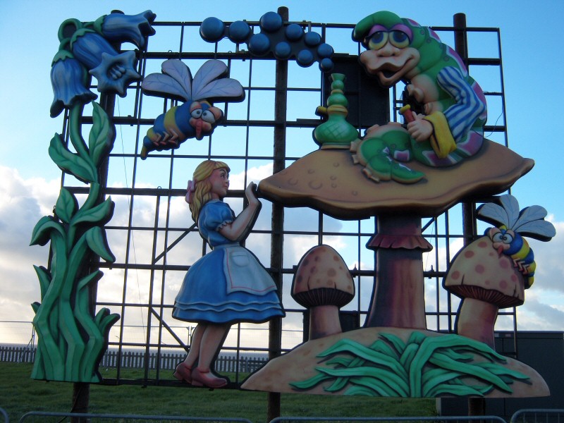 Photo - Alice in Wonderland with the Caterpillar - Alice in Wonderland 2006 - Blackpool Illuminations Gallery - © Sarah Myerscough