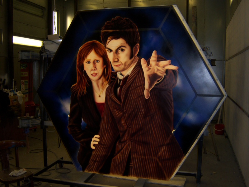 Photo - Dr Who and Donna Road Feature (6 of 9) - Nearly complete - Dr Who 2008 - Blackpool Illuminations Gallery - © Sarah Myerscough