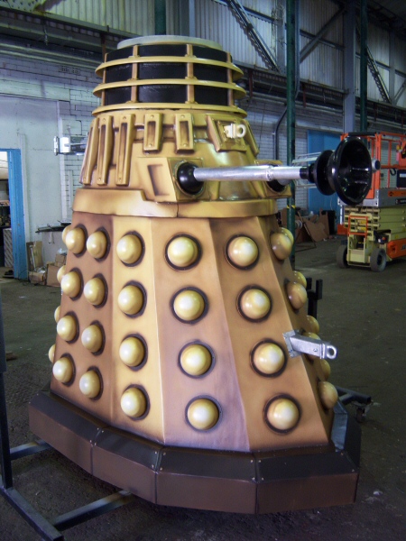 Photo - Dalek Road Feature (4 of 7) - Painted and fitted with steel frame - Dr Who 2008 - Blackpool Illuminations Gallery - © Sarah Myerscough