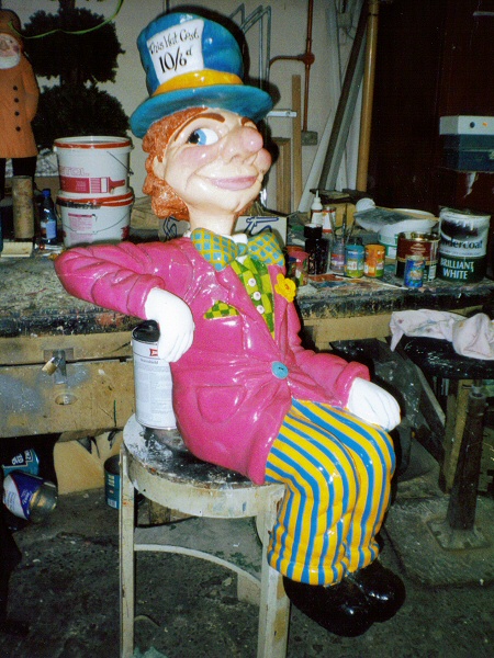 Photo - Paintwork finished - Mad Hatter (Alice in Wonderland Ride) - Blackpool Pleasure Beach Gallery - © Sarah Myerscough