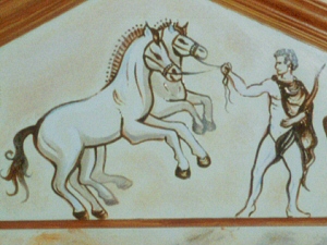 Photo - Detail of Roman figure with horses