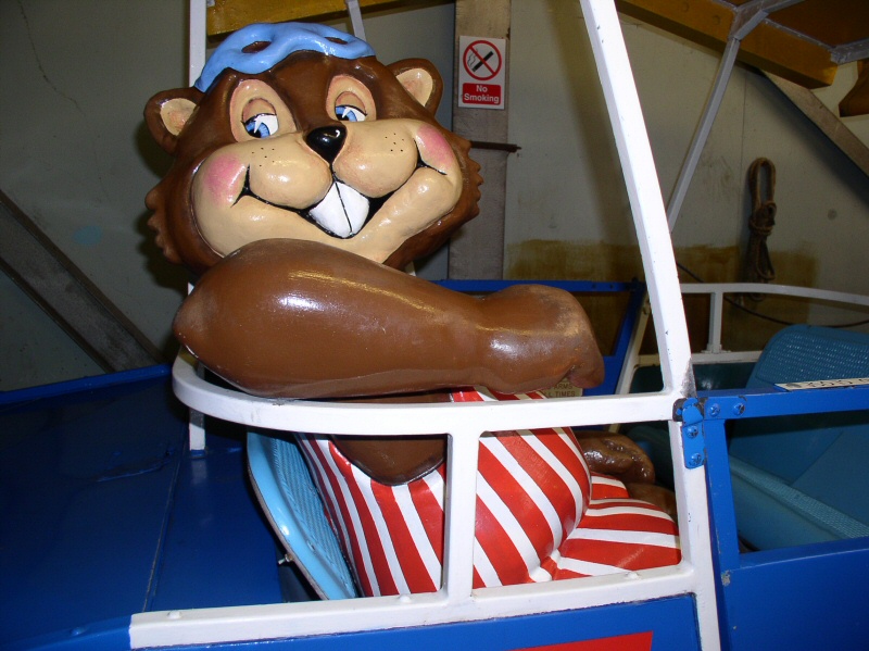 Photo - Bradley Beaver figure seated on the open monorail