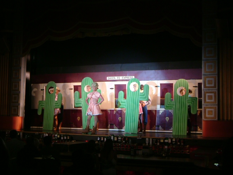 Photo - Sante Fe train and wooden painted cacti - Funny Girls 2006 - Misc Works Gallery - © Sarah Myerscough
