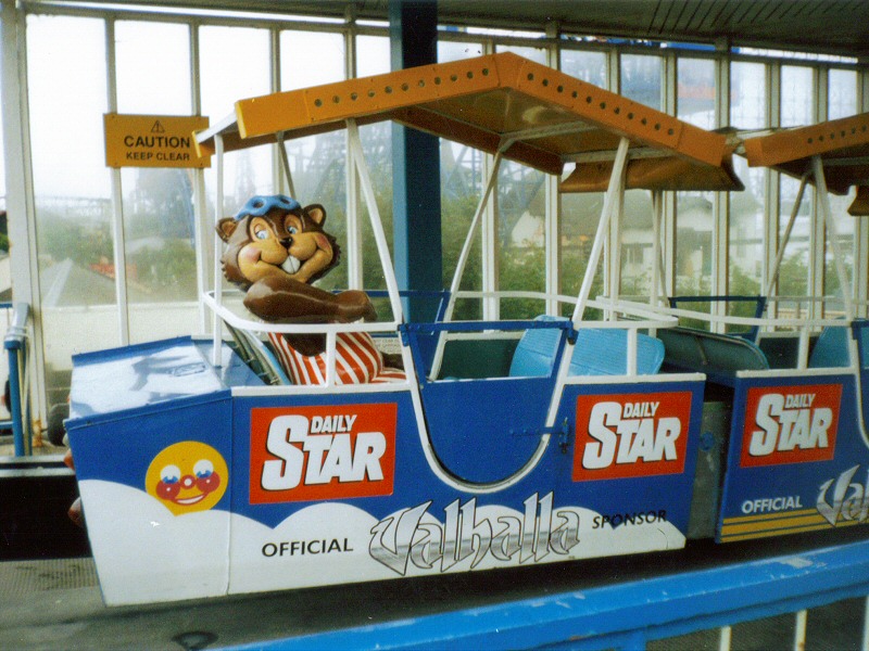 Photo - Pride of place seated in the last carriage of the open air Monorail within the station - Bradley Beaver (Monorail Ride) - blackpool pleasure beach gallery - © Sarah Myerscough